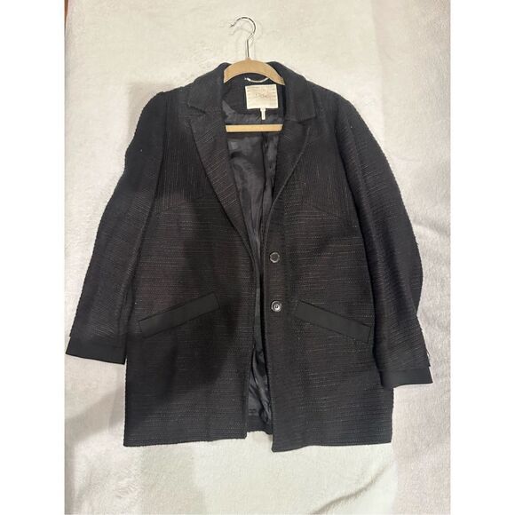 Maje size 36 XS blazer jacket women’s over size black - Picture 1 of 6